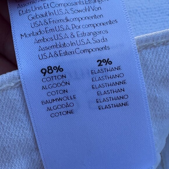 MOTHER Jeans Insider Crop Step Fray Stripe High Waist Cut Off Flare - 25 - Picture 10 of 13